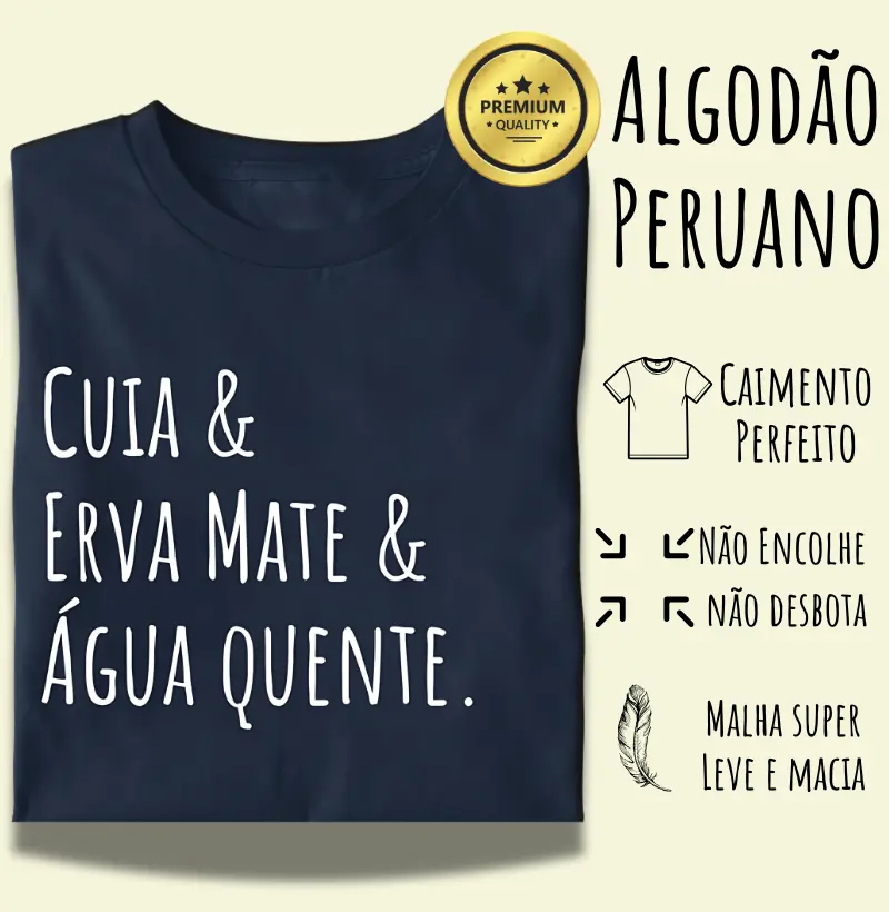 Camiseta Cuia Erva e Agua (Premium)