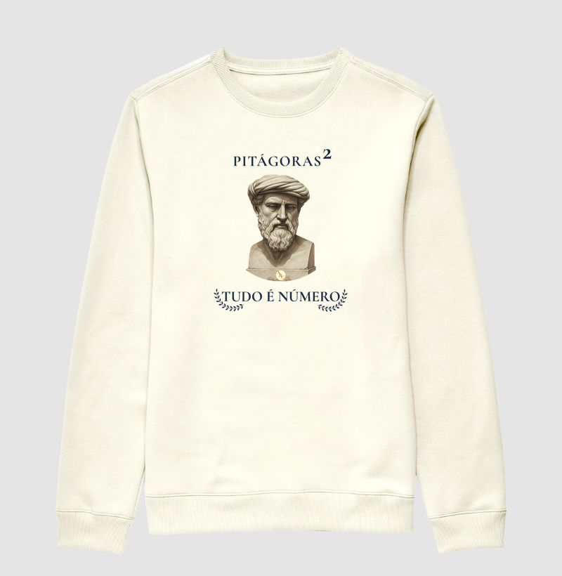 Camiseta Filosófica Pitágoras - A Harmonia do Cosmo