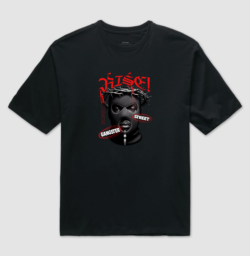 Camiseta Oversized Rise! Streetwear Estampa Premium Unissex – Moda Urbana
