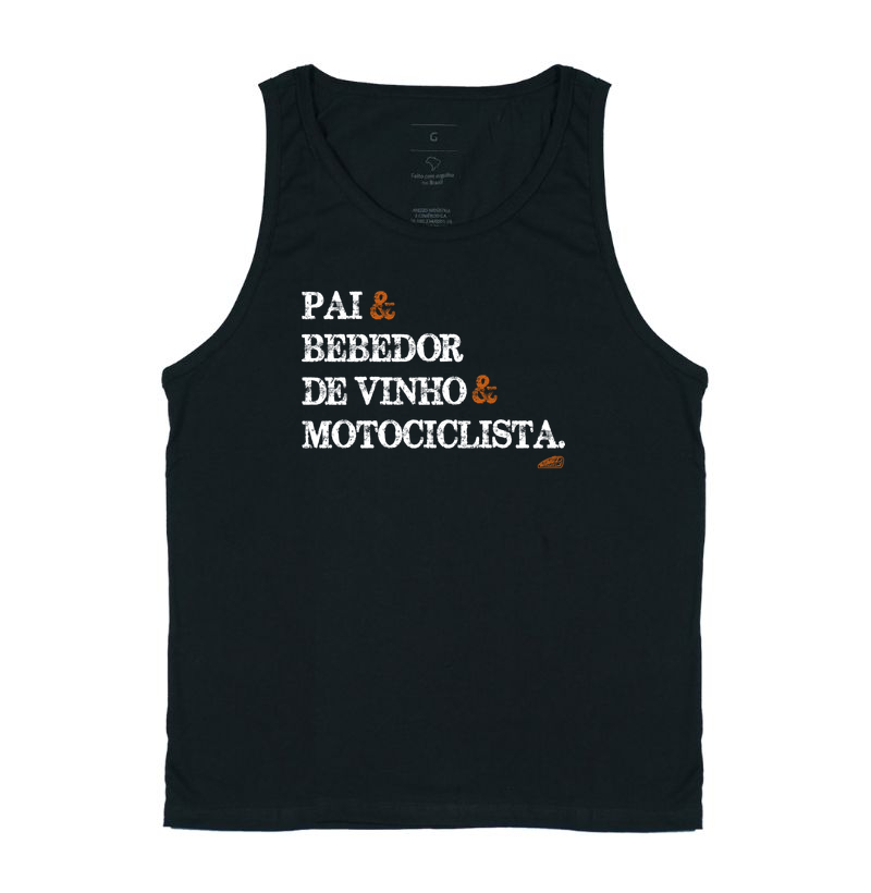 Pai bebedor de vinho Motociclista