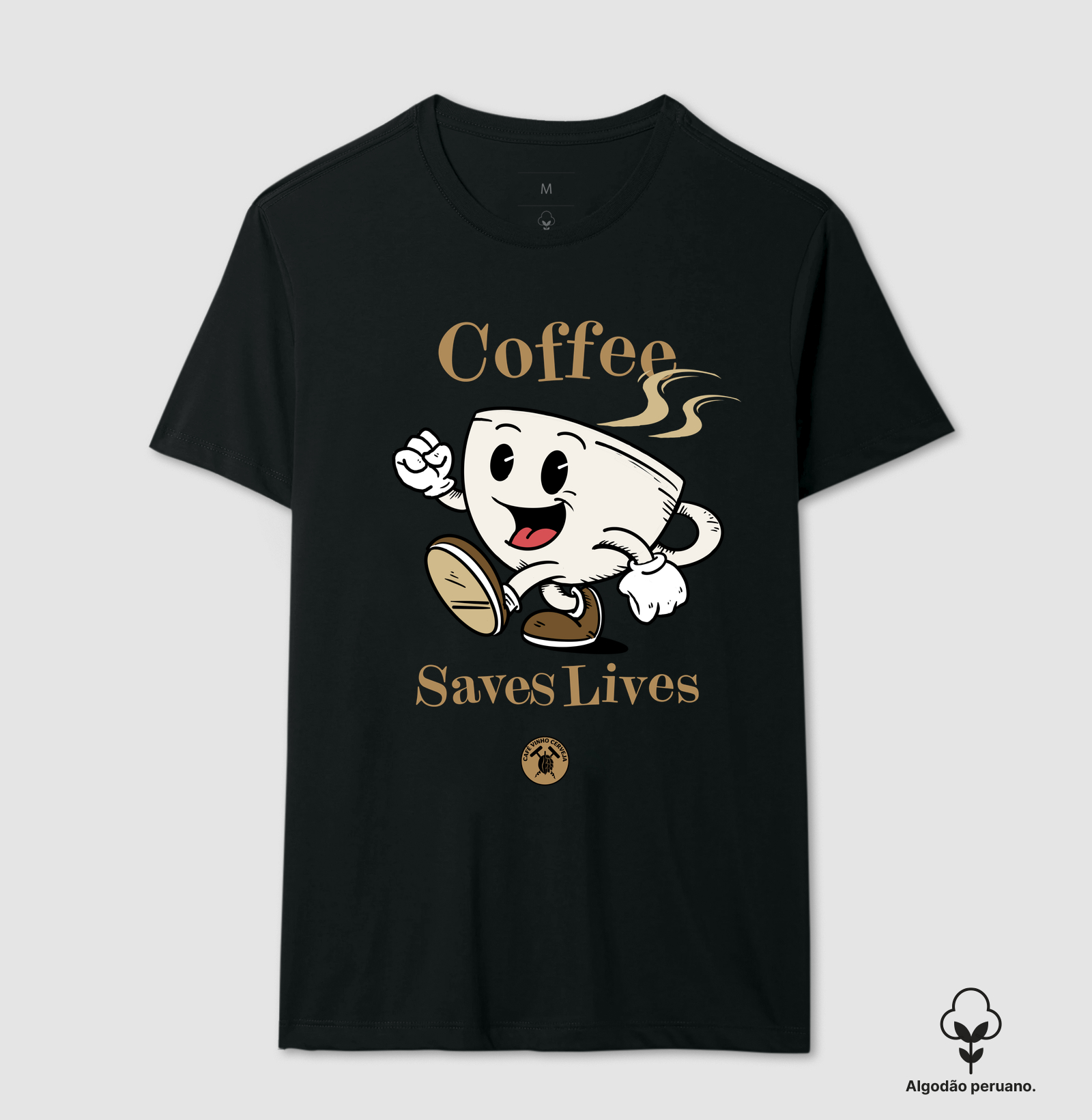Camisa Café Coffee saves lives 