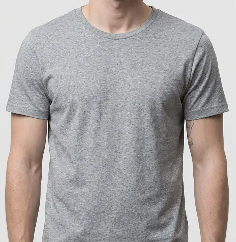 Básica Cinza Algodão Premium - Camiseta