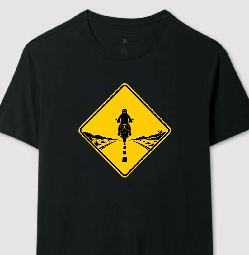 Motociclista — Placa Amarela — White/Green/Black — Regular — 100% Algodão