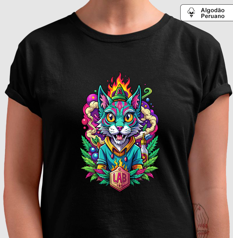 Camiseta Algodão Peruano LAB Cat
