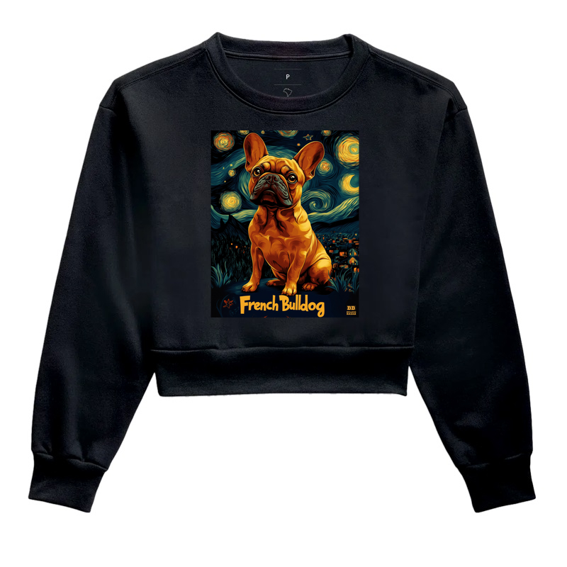 Moletom Cropped Bulldog Frances "Van Frenchie 4"