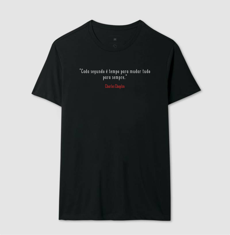 Camiseta Chaplin Tempo Para Mudar