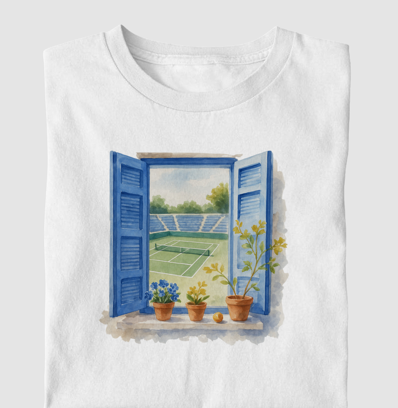 Janela Vista do tênis