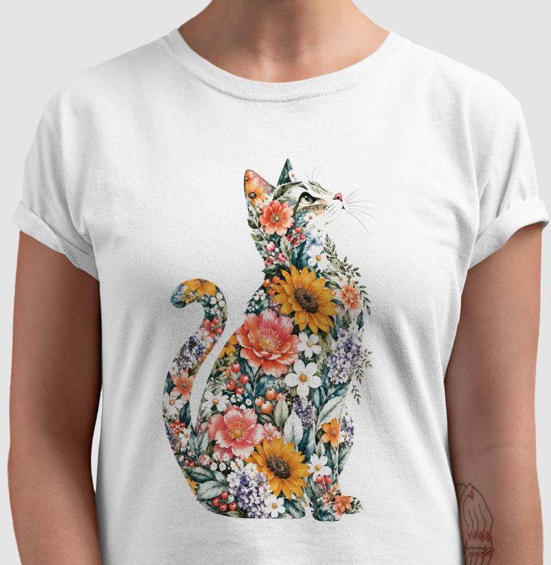 gato floral