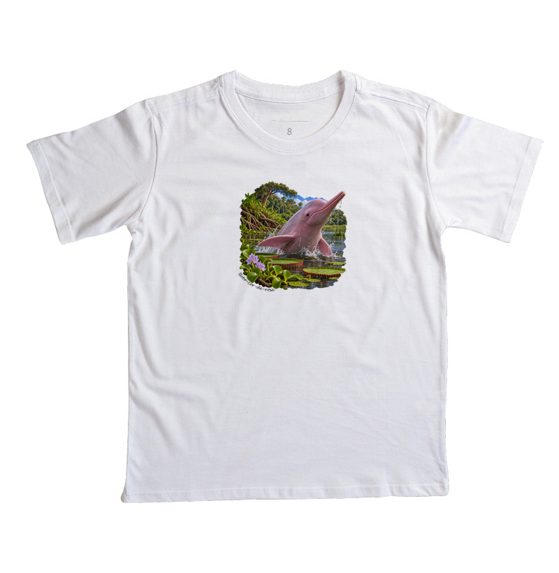 Boto-cor-de-rosa - Coleção Fauna Brasileira - Camiseta Infantil
