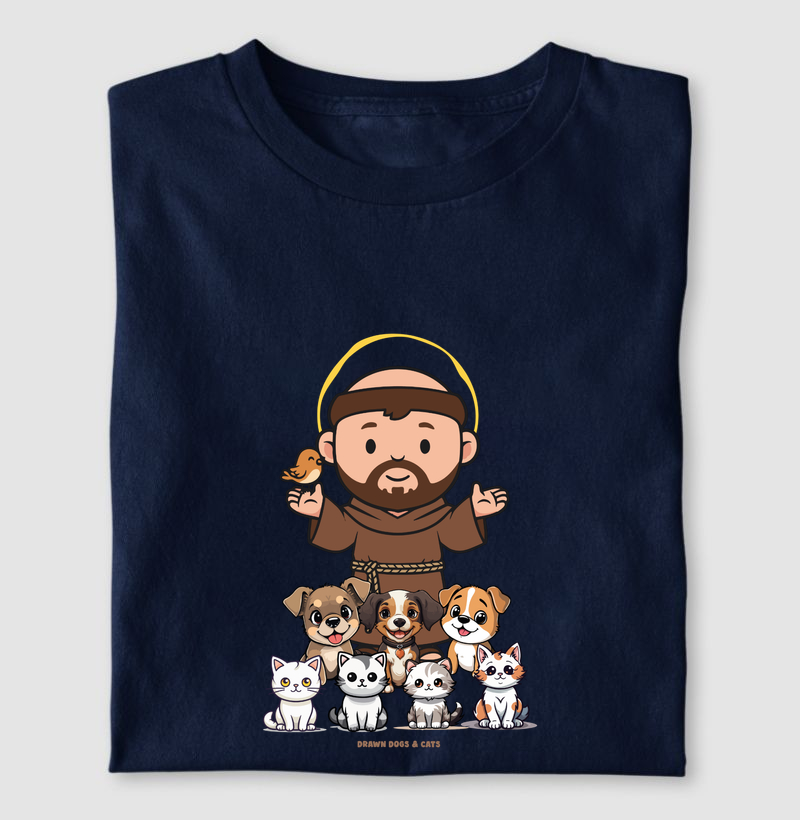 São Francisco com cachorros e gatos