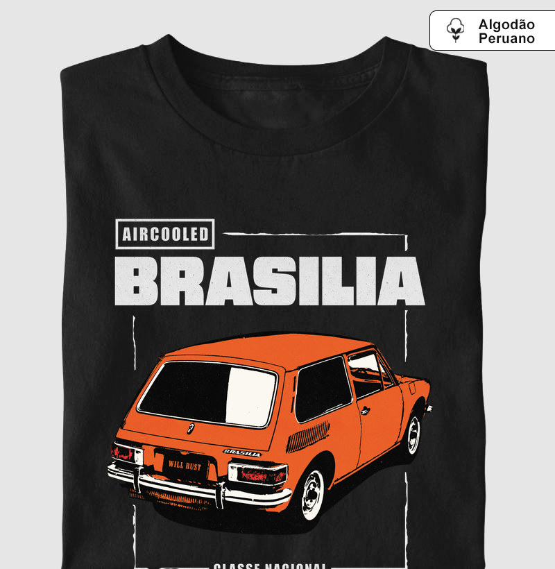 Brasilia Clássica | Laranja - Camiseta Algodão Peruano