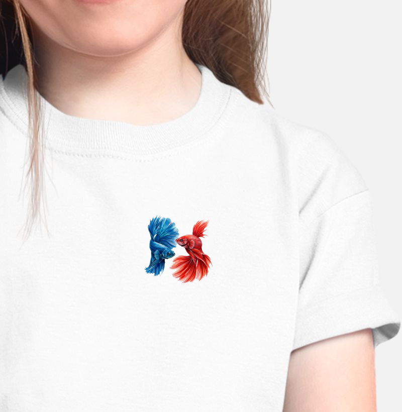 Peixes - Mini - Bettas - Infantil - Camiseta Infantil