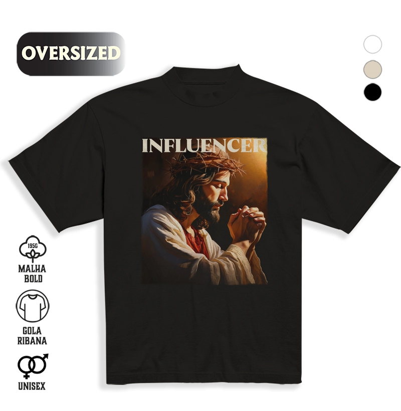 Camiseta Jesus Influencer Oversized