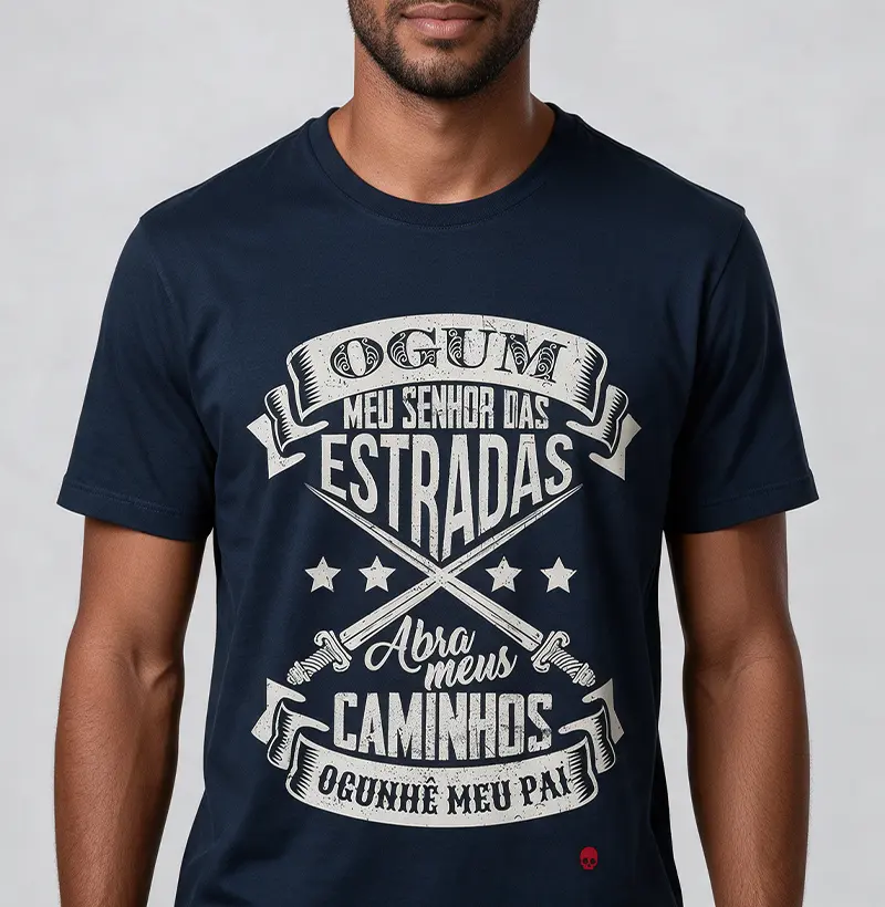 Camiseta Umbanda Orixá Ogum | Abra Meus Caminhos