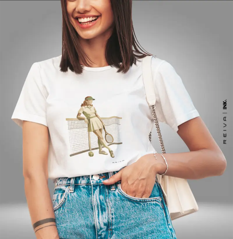 Camiseta de Tênis: Minimalist Court Style