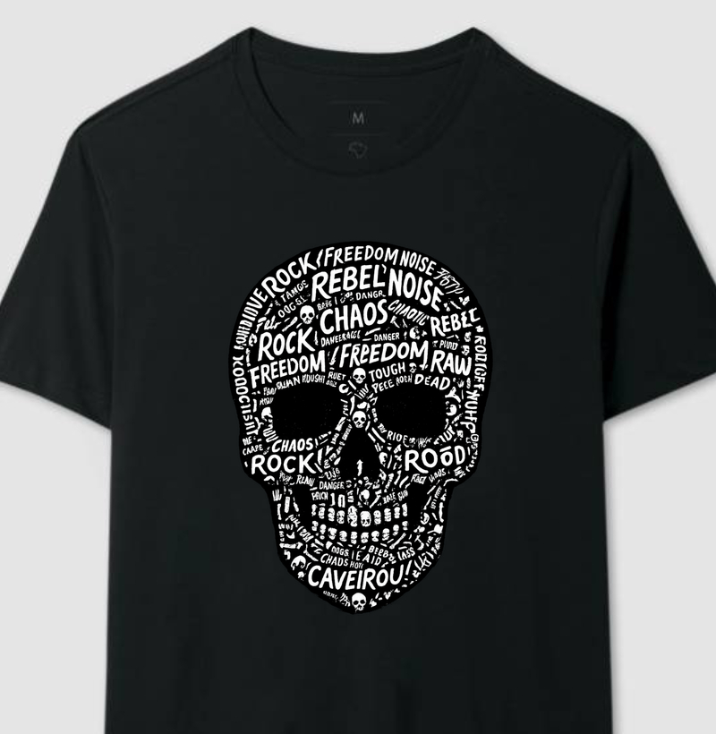 Rock Words Skull