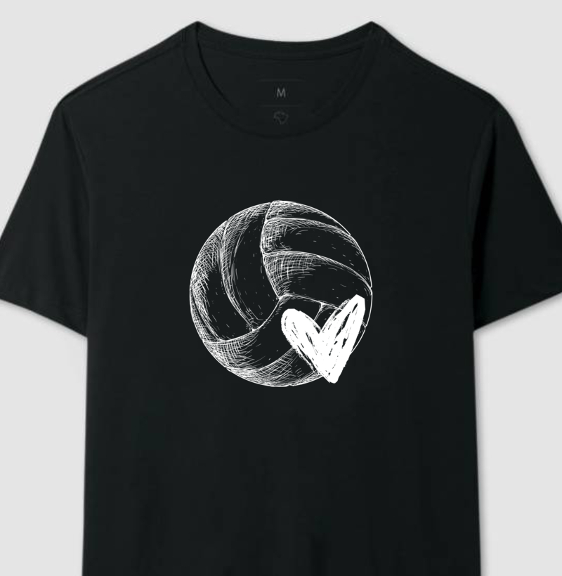 Camiseta Voleibol Amor Desenhado