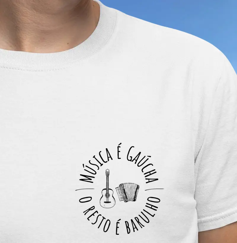Camiseta Música é Gaúcha pequena