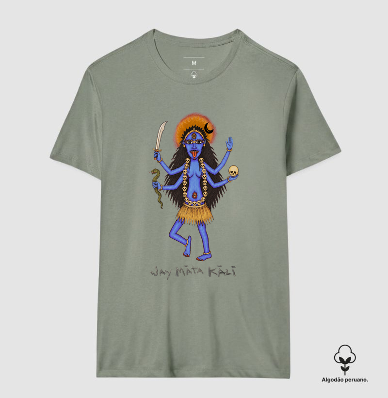 Jay Māta Kālī - Camiseta Algodão Peruano