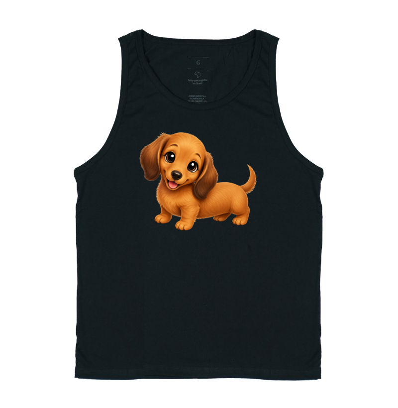 Dachshund Marrom - Desenho Animado - Regata