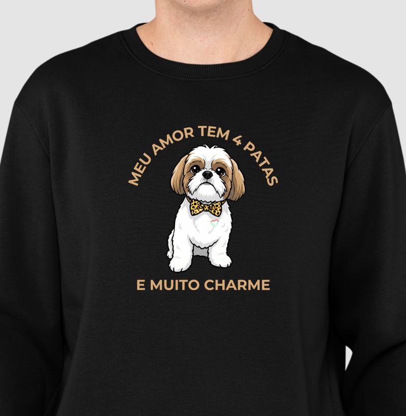 SHIH TZU AMOR - Moletom Suéter