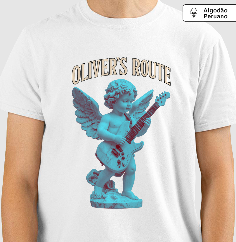 Querubim com Guitarra - Camiseta Algodão Peruano