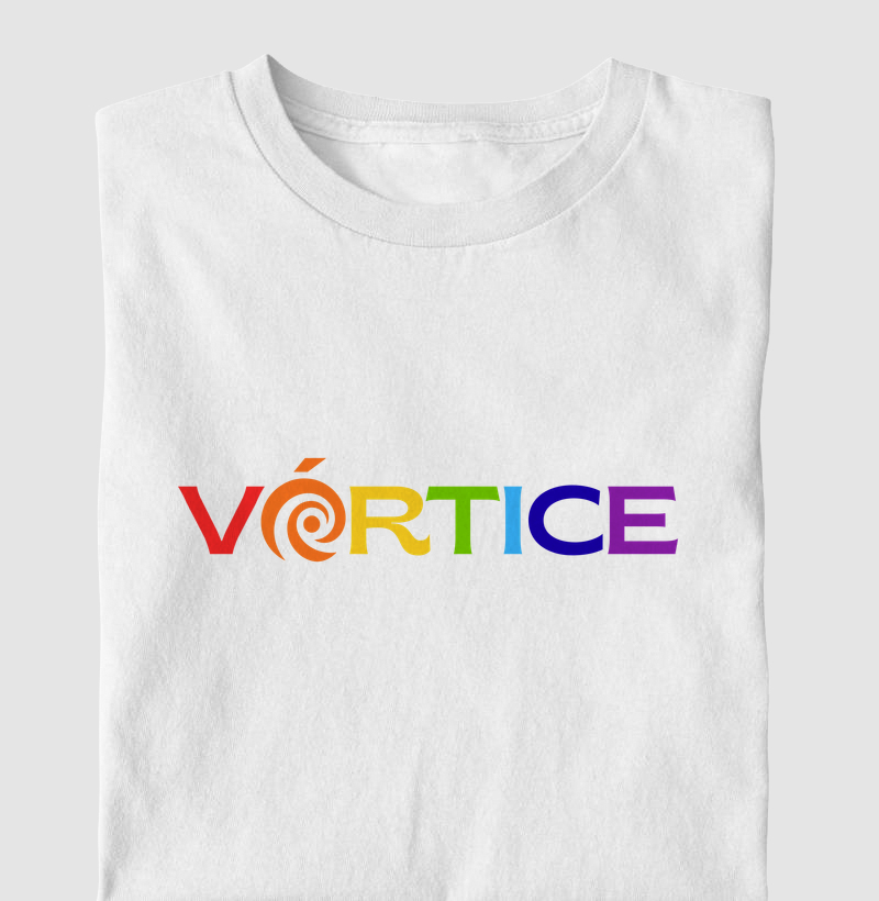T-shirt infantil - Vórtice Arco-Iris