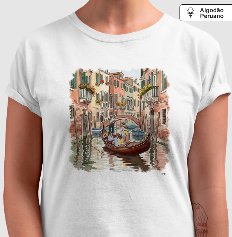 Camiseta Algodão Peruano - Passeio de Gôndola 