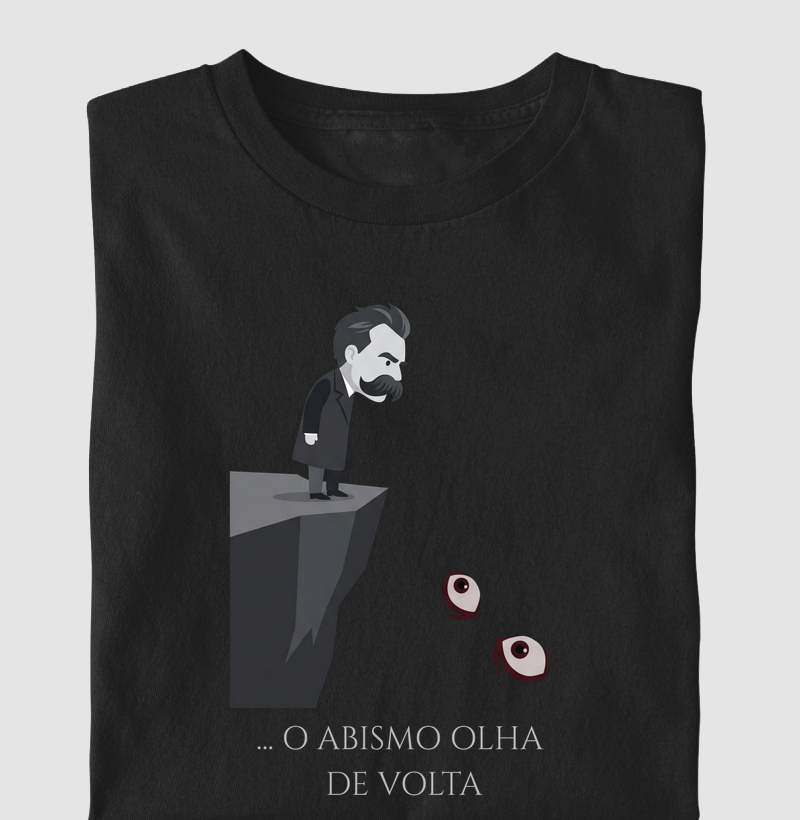 Nietzsche — O Abismo Olha de Volta - Camiseta