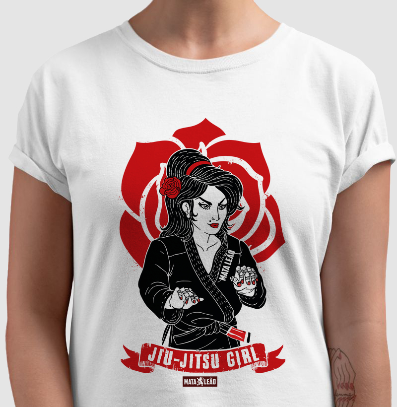 Camiseta Jiu-Jitsu Girl Old School