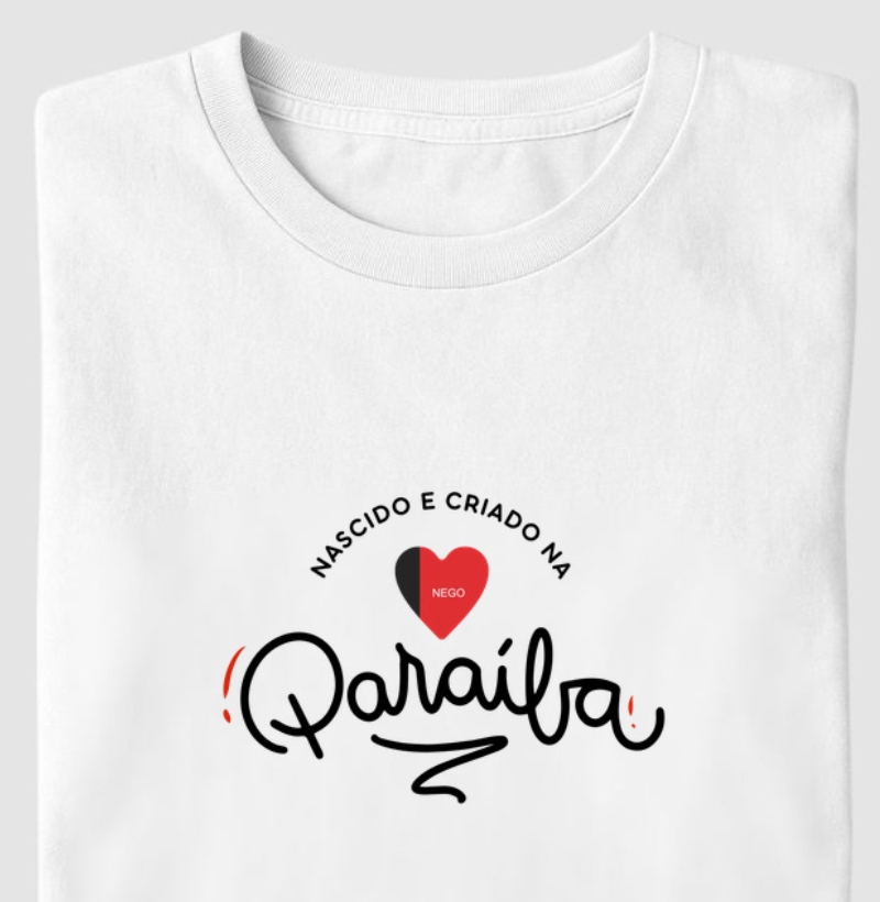 Camiseta "Nascido e criado na Paraíba"| OxenteWear
