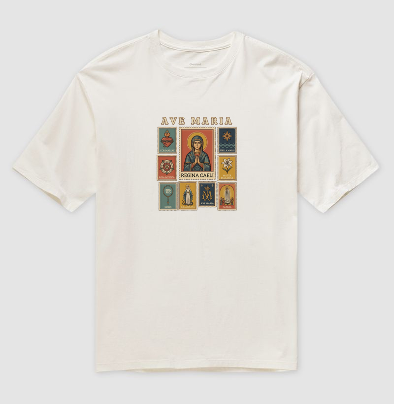 Camiseta Oversized Ave Maria Selos