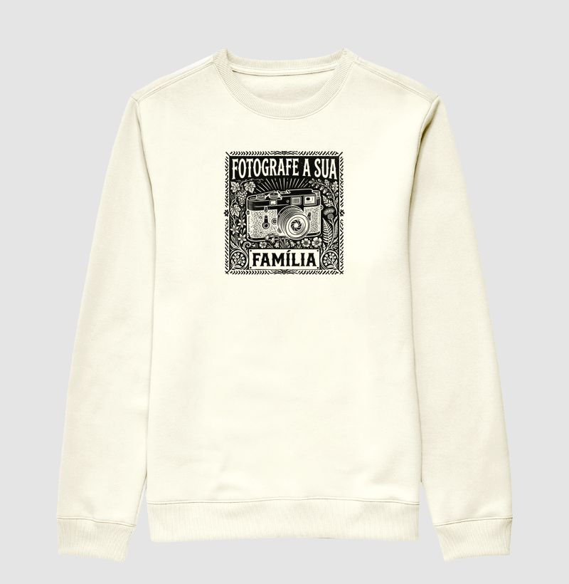 Suéter moletom Fotografe a sua família - Algodão Premium - ilustração preta