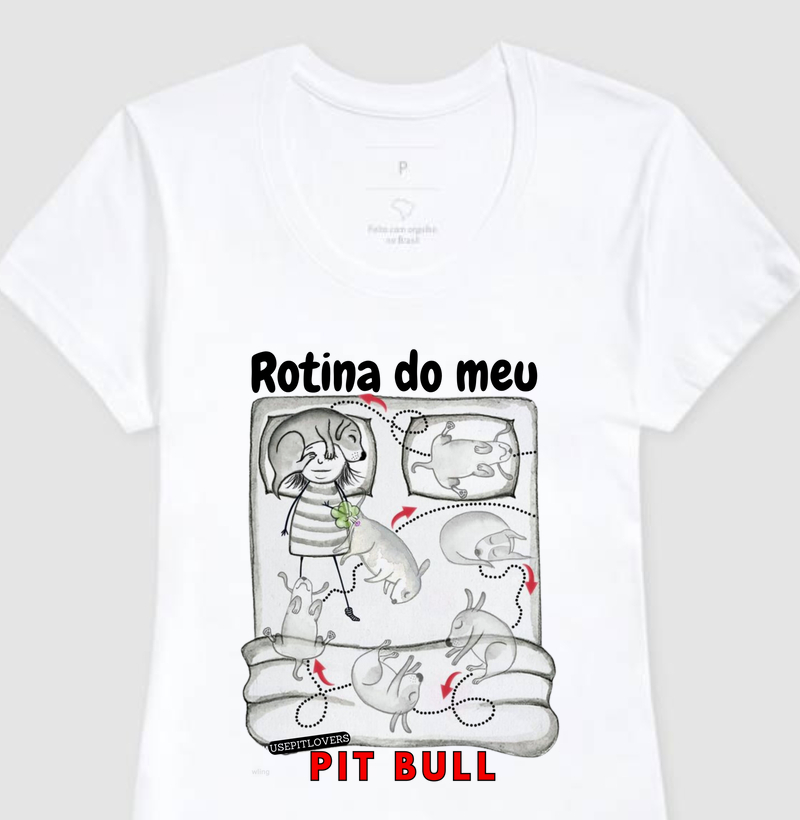 Rotina do meu Pit bull