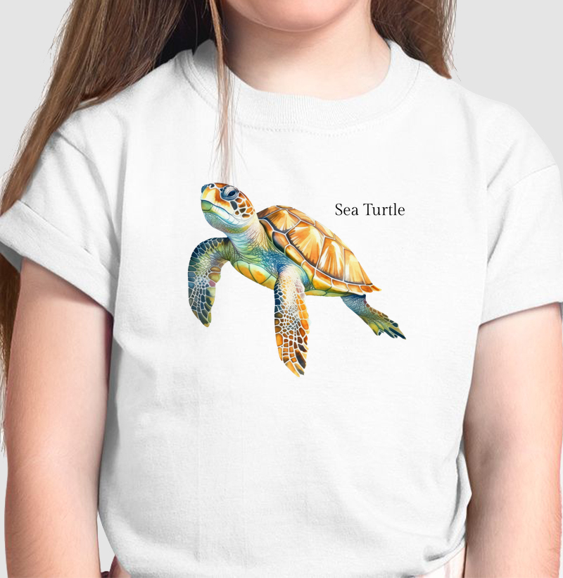 Sea Turtle - Camiseta Infantil