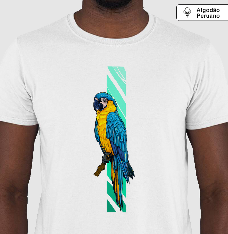 Camiseta Algodão Peruano Arara Canindé