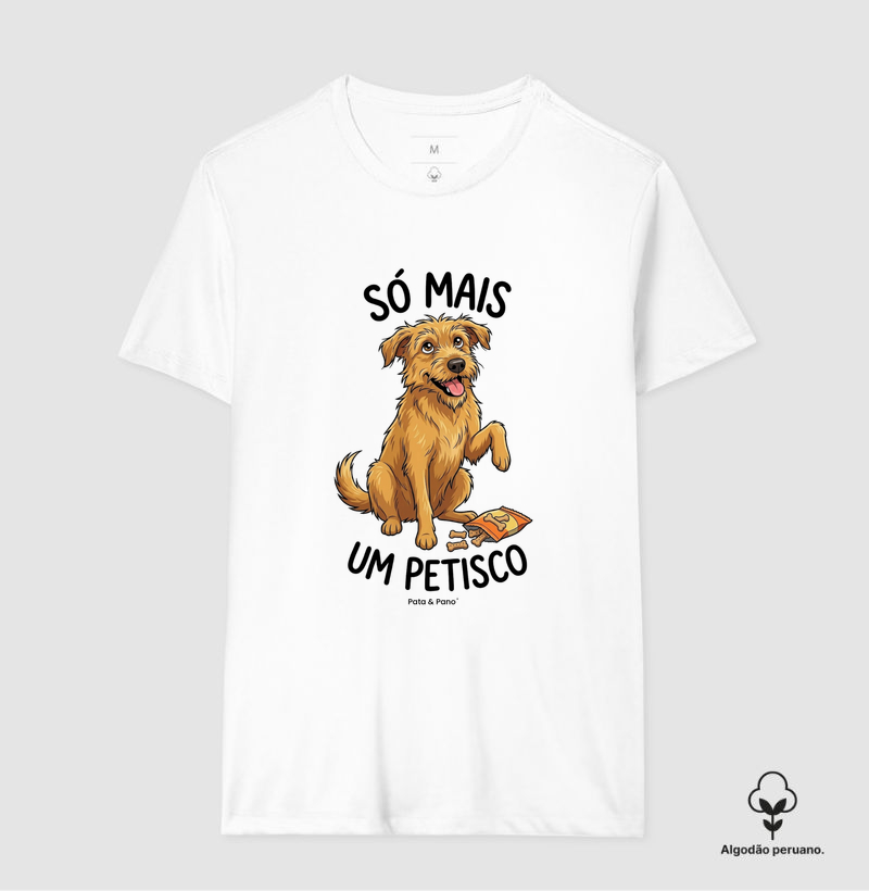 CAMISETA ALGODÃO PERUANO VIRA-LATA FIAPO DE MANGA PETISCO