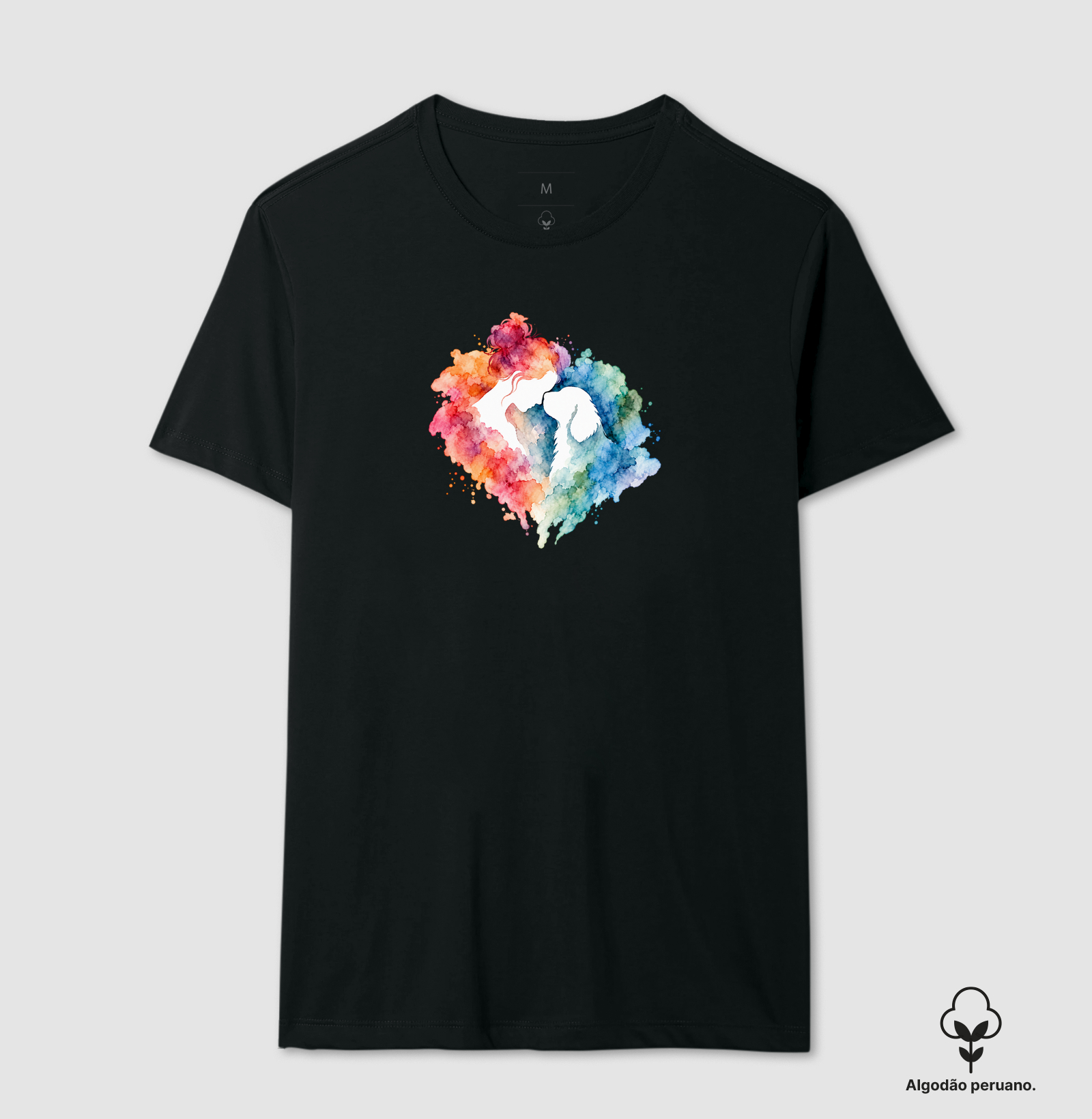 Entre cores e carinho - Camiseta Algodão Peruano