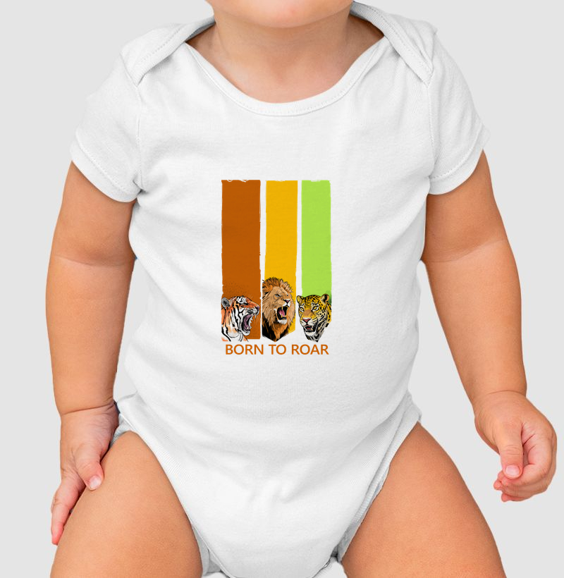Body Infantil Born to Roar (Nascido para Rugir) - Body Infantil