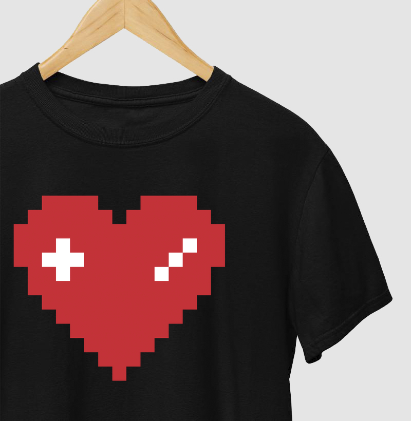 Camiseta Coração Gamer