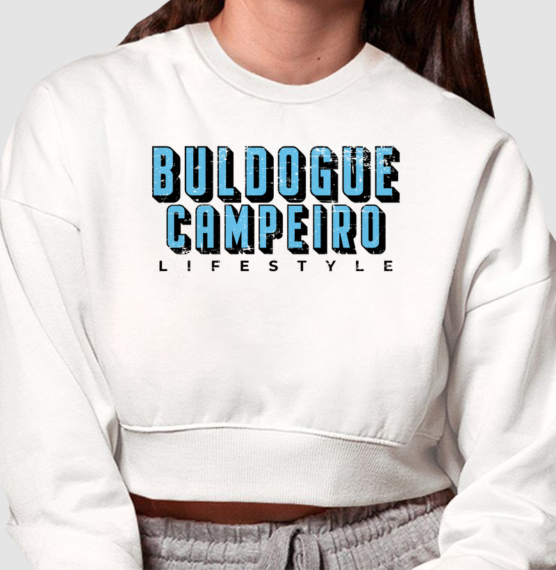 Buldogue Campeiro Texto Azul