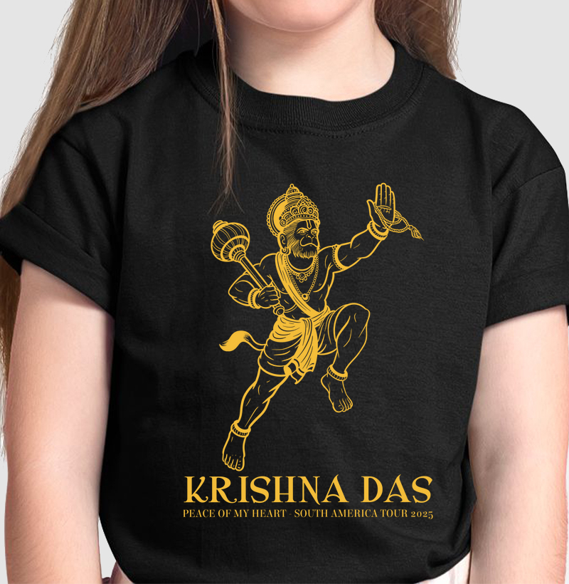 Hanuman Head - Camiseta Infantil - Estampa Amarela