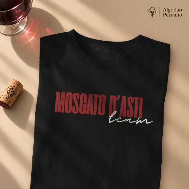 Camiseta Moscato D´Asti Team - Camiseta Algodão Peruano