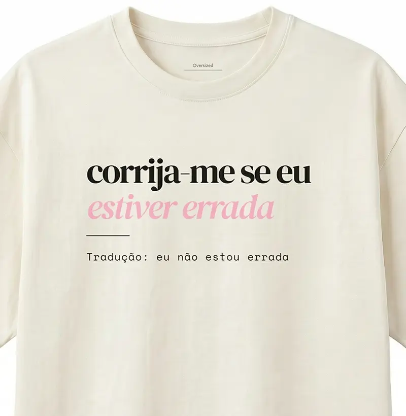 corrija-me se estiver errada