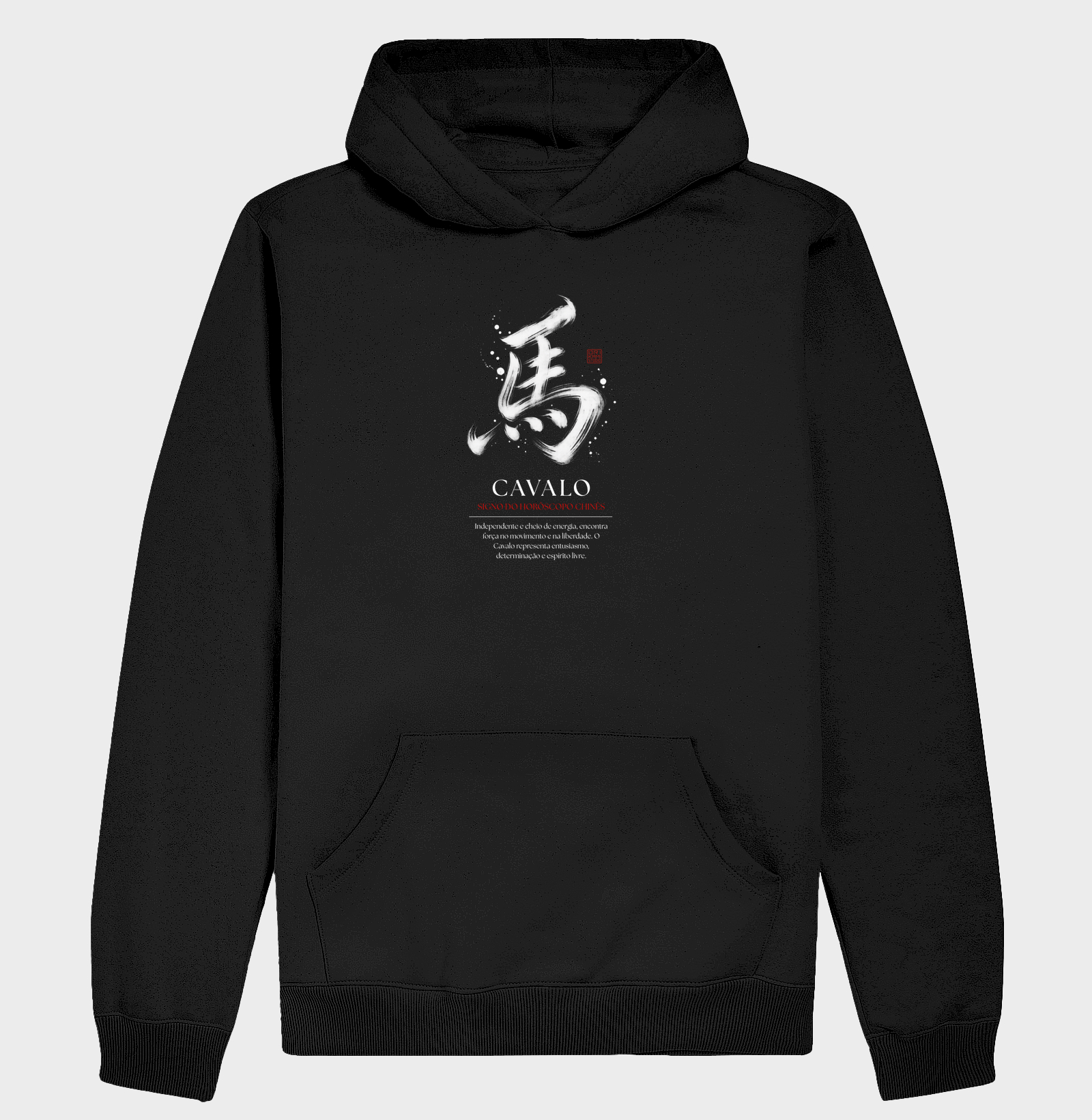 Cavalo Kanji - Horóscopo Chinês - Hoodie Moletom