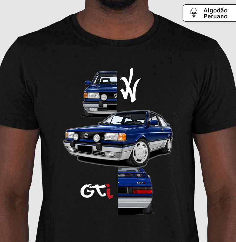 Camiseta em algodão peruano Gol GTI
