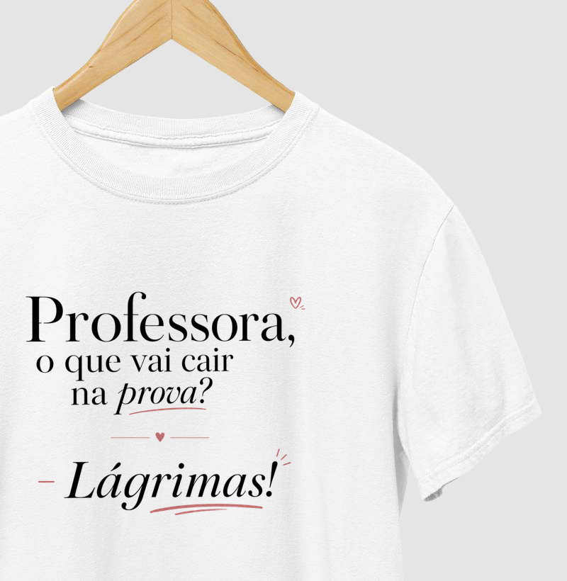 Camiseta Feminina Algodão Professora O Que Vai Cair Na Prova