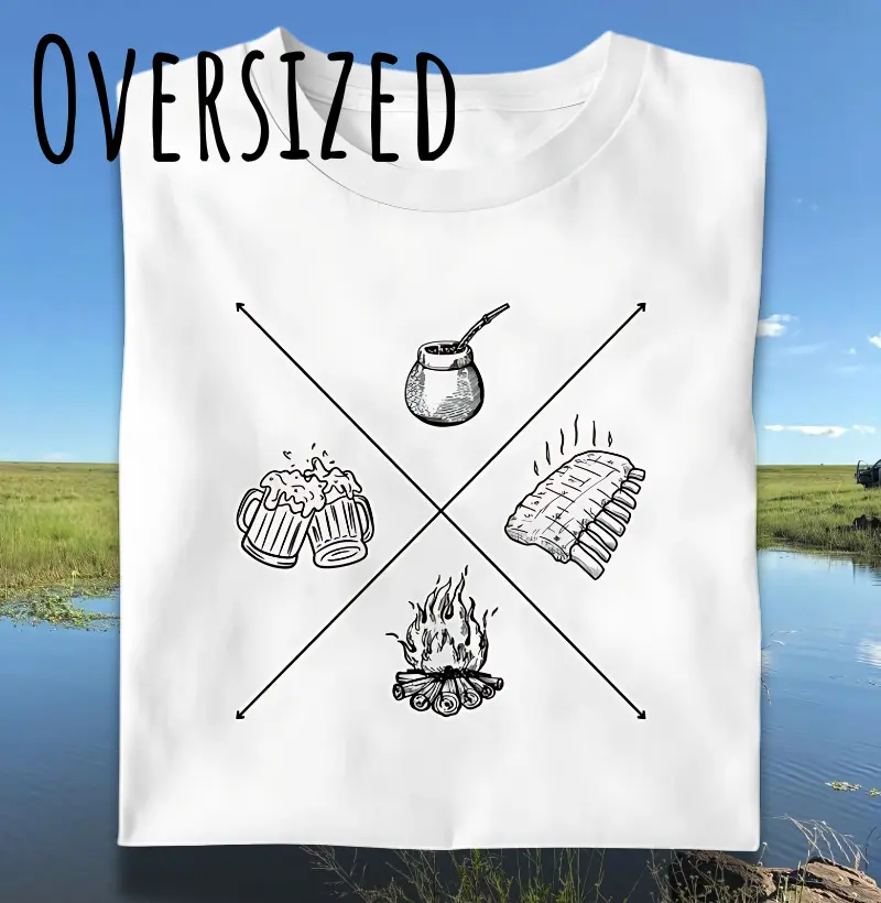Camiseta Assado y Mate y Ceva (Oversized)