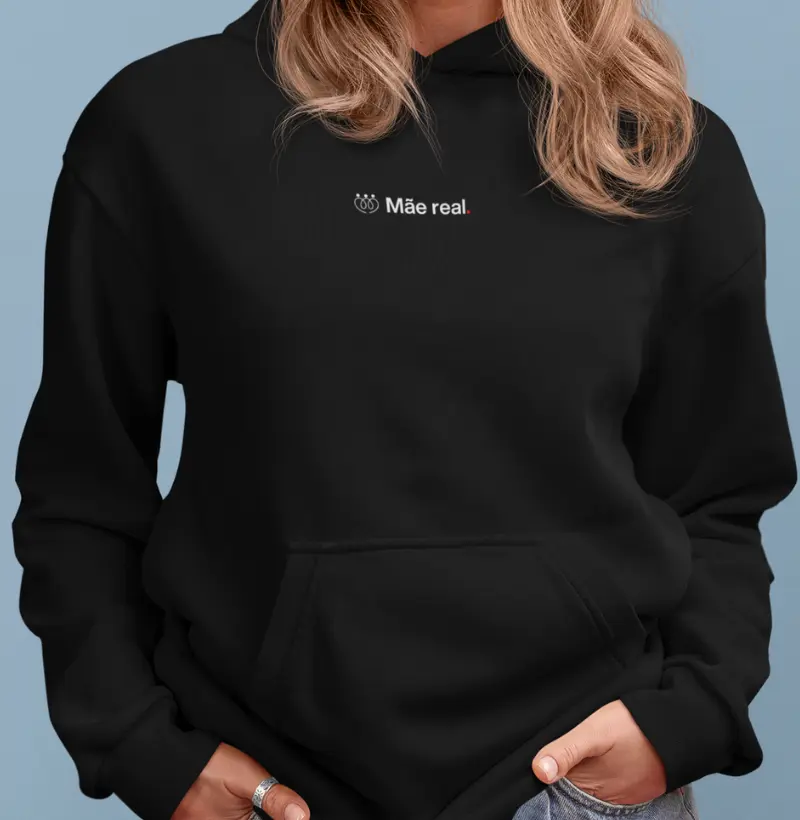 Mãe real - minimalista HOODIE