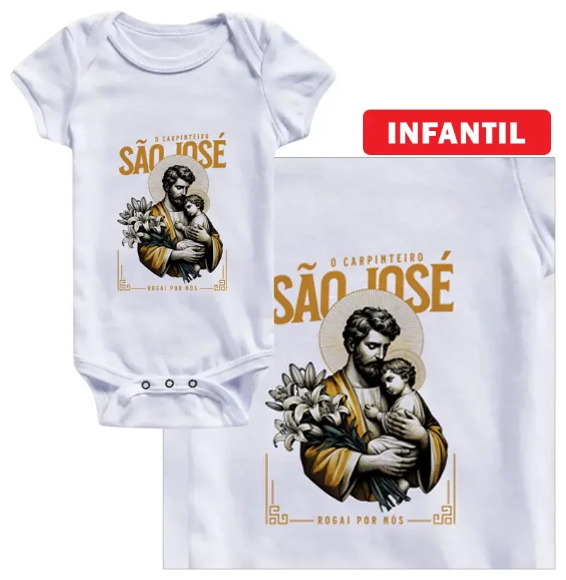 São José e o Menino Jesus - Body Infantil